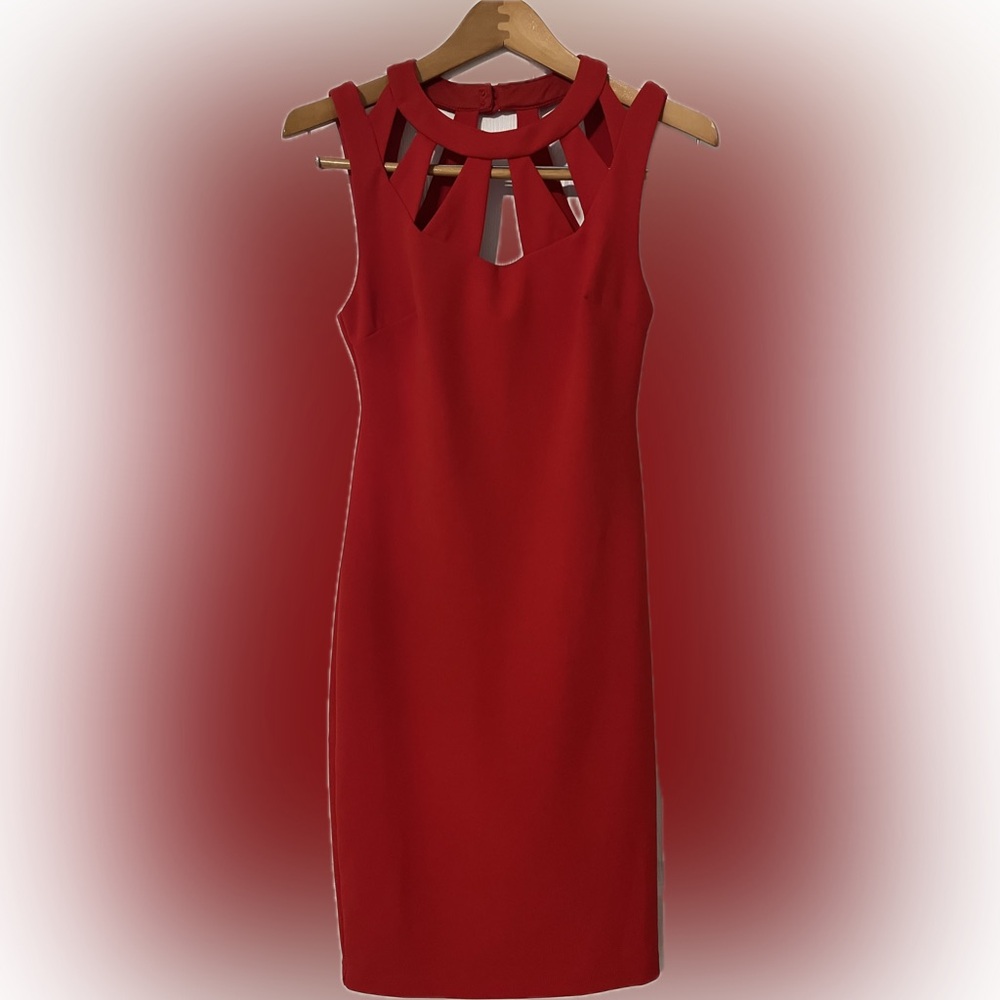 Elegant Red Cocktail Dress